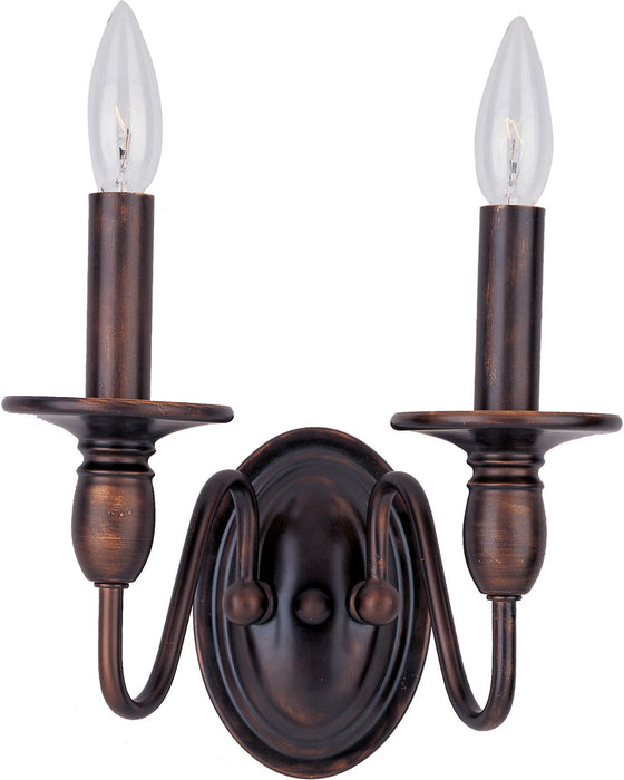 Maxim 11032OI Two Light Wall Sconce, Oil Rubbed Bronze