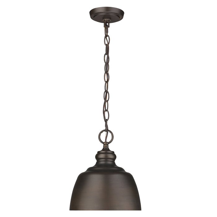 Golden 0316-M1L RBZ One Light Mini Pendant, Rubbed Bronze