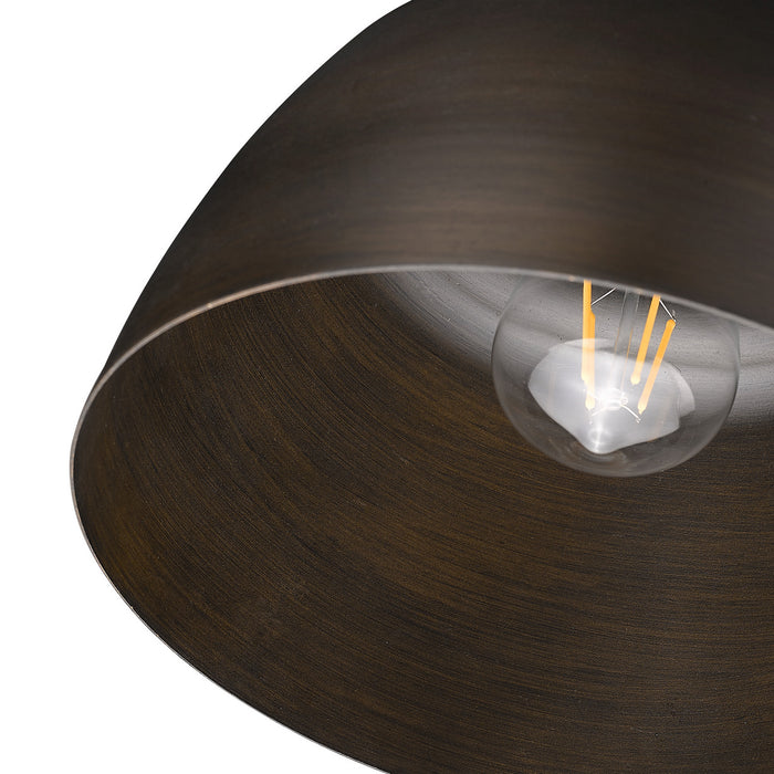 Golden 0316-M1L RBZ One Light Mini Pendant, Rubbed Bronze