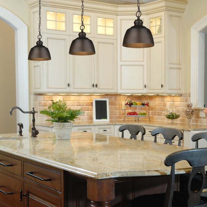 Golden 0316-M1L RBZ One Light Mini Pendant, Rubbed Bronze