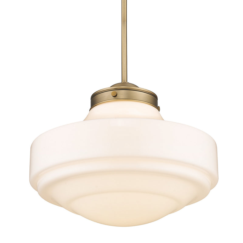 Golden 0508-L MBS-VMG One Light Pendant, Modern Brass
