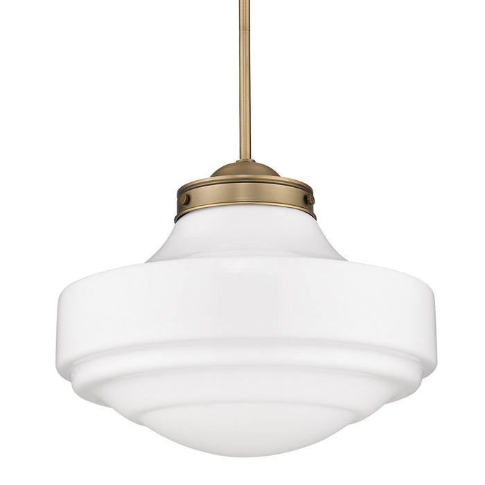 Golden 0508-L MBS-VMG One Light Pendant, Modern Brass