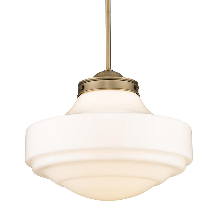 Golden 0508-L MBS-VMG One Light Pendant, Modern Brass