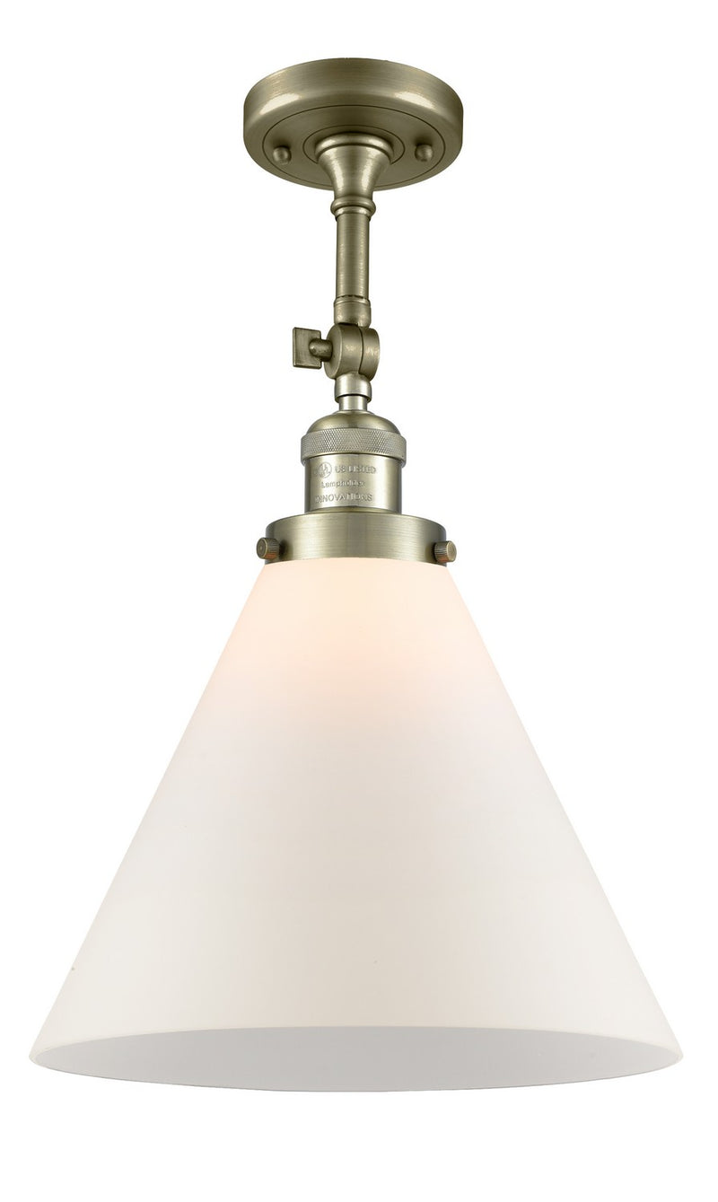 Innovations 201F-AB-G41-L-LED LED Semi-Flush Mount, Antique Brass