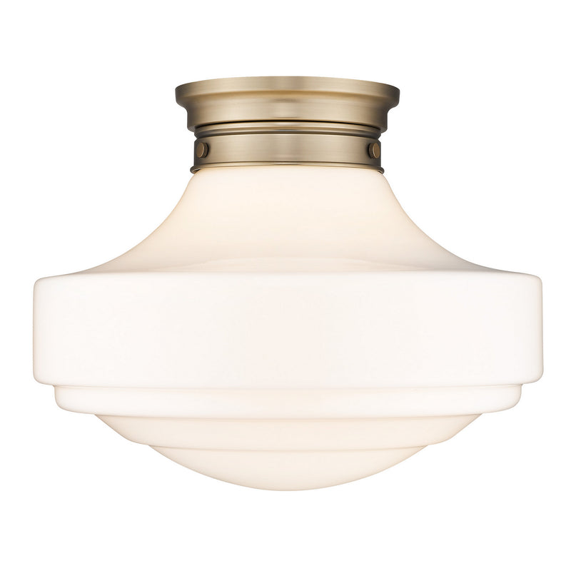 Golden 0508-LSF MBS-VMG One Light Semi-Flush Mount, Modern Brass