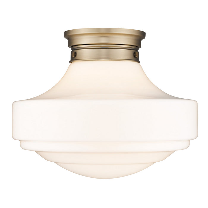 Golden 0508-LSF MBS-VMG One Light Semi-Flush Mount, Modern Brass