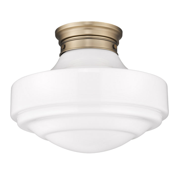 Golden 0508-LSF MBS-VMG One Light Semi-Flush Mount, Modern Brass