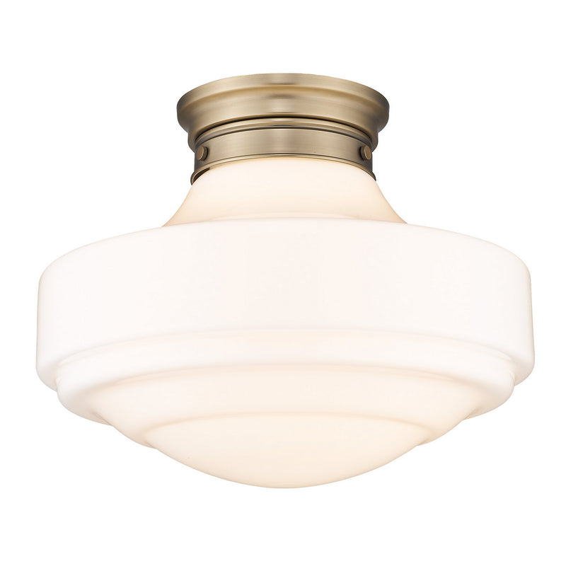Golden 0508-LSF MBS-VMG One Light Semi-Flush Mount, Modern Brass