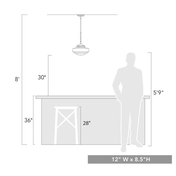 Golden 0508-M MBS-VMG One Light Pendant, Modern Brass