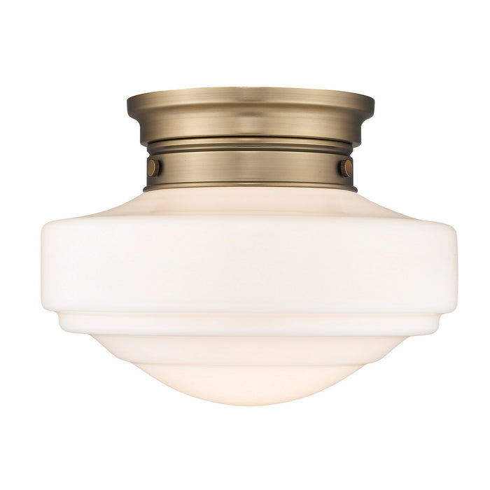 Golden 0508-SF MBS-VMG One Light Semi-Flush Mount, Modern Brass