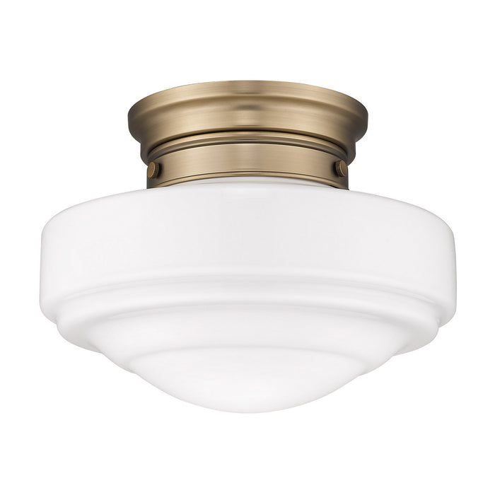 Golden 0508-SF MBS-VMG One Light Semi-Flush Mount, Modern Brass