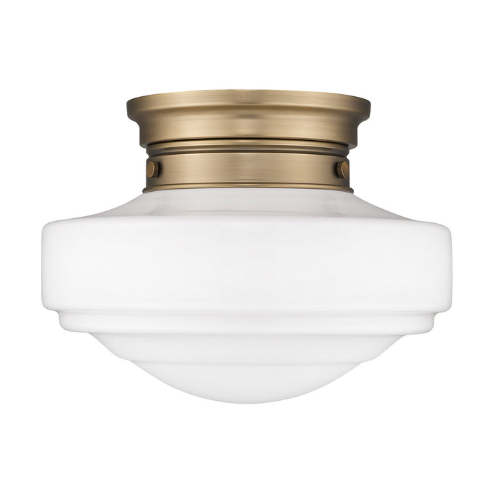 Golden 0508-SF MBS-VMG One Light Semi-Flush Mount, Modern Brass