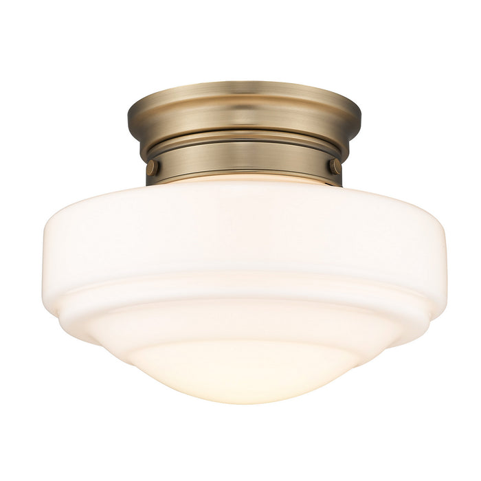 Golden 0508-SF MBS-VMG One Light Semi-Flush Mount, Modern Brass