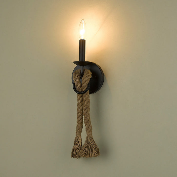 Golden 1083-1W BLK One Light Wall Sconce, Matte Black