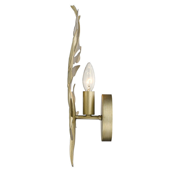 Golden 1103-1W WG One Light Wall Sconce, White Gold
