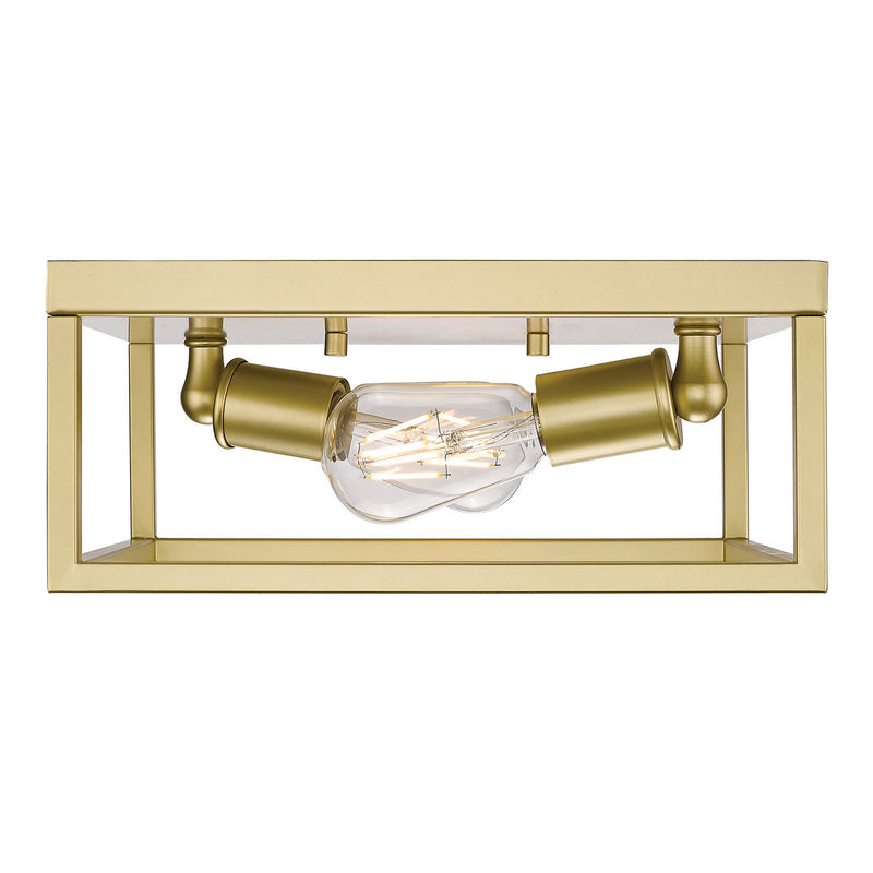 Golden 2072-FM OG Two Light Flush Mount, Olympic Gold