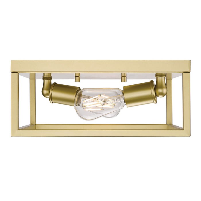 Golden 2072-FM OG Two Light Flush Mount, Olympic Gold