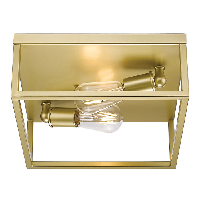 Golden 2072-FM OG Two Light Flush Mount, Olympic Gold