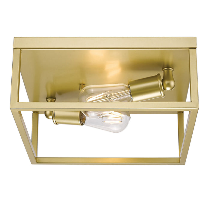 Golden 2072-FM OG Two Light Flush Mount, Olympic Gold