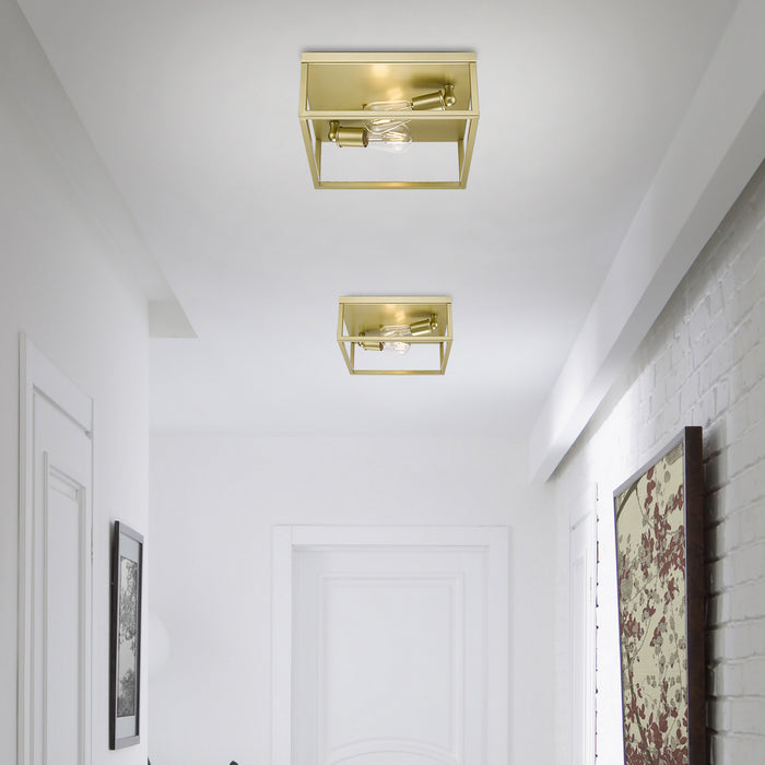 Golden 2072-FM OG Two Light Flush Mount, Olympic Gold
