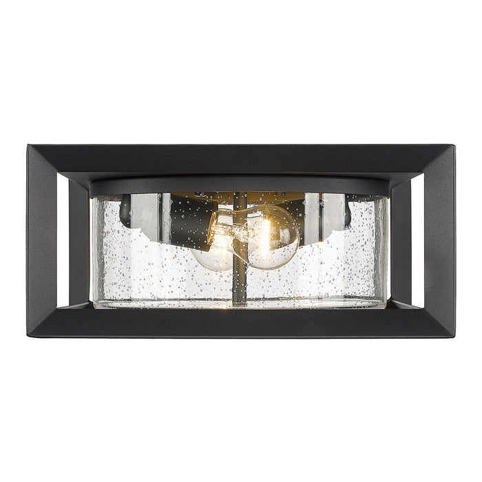 Golden 2073-OFM NB-SD Two Light Outdoor Flush Mount, Natural Black