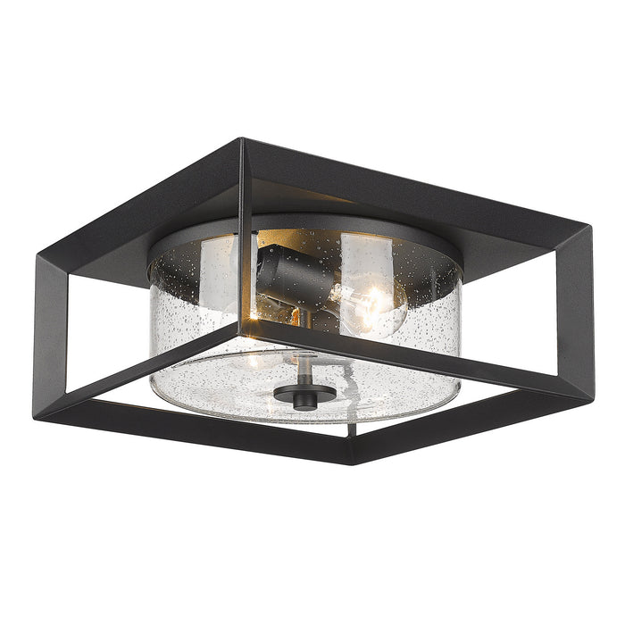 Golden 2073-OFM NB-SD Two Light Outdoor Flush Mount, Natural Black