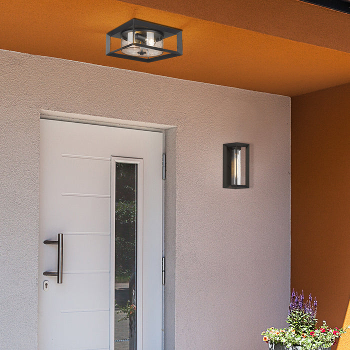 Golden 2073-OFM NB-SD Two Light Outdoor Flush Mount, Natural Black