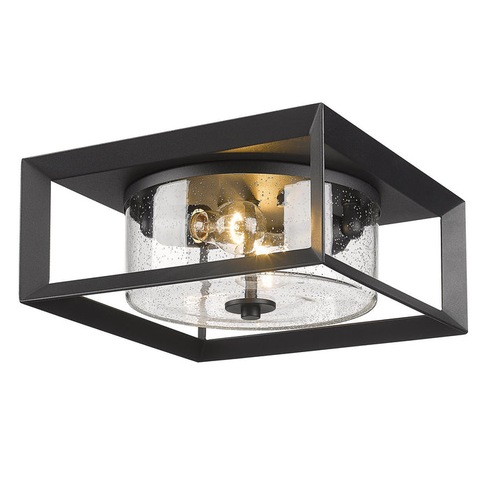 Golden 2073-OFM NB-SD Two Light Outdoor Flush Mount, Natural Black