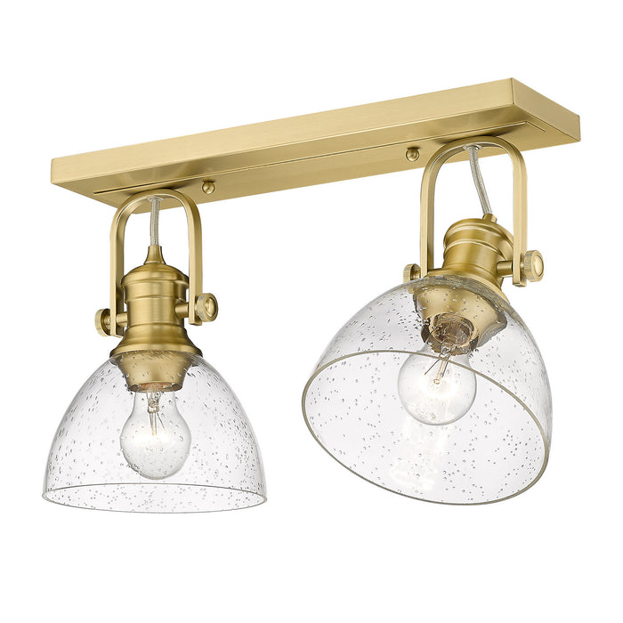 Golden 3118-2SF BCB-SD Two Light Semi-Flush Mount, Brushed Champagne Bronze