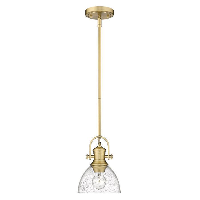 Golden 3118-M1L BCB-SD One Light Mini Pendant, Brushed Champagne Bronze