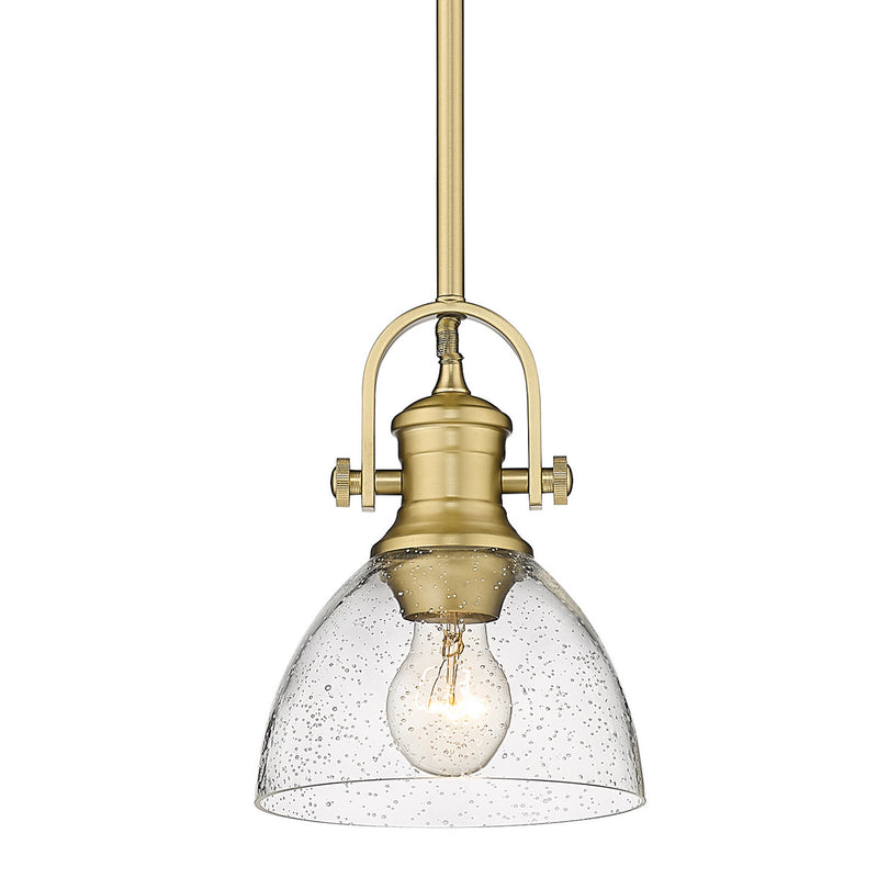 Golden 3118-M1L BCB-SD One Light Mini Pendant, Brushed Champagne Bronze