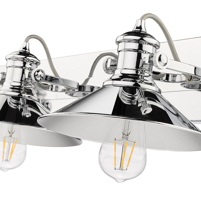Golden 3122-BA3 CH-CH Three Light Bath Vanity, Chrome