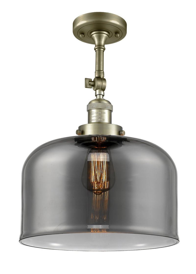 Innovations 201F-AB-G73-L-LED LED Semi-Flush Mount, Antique Brass