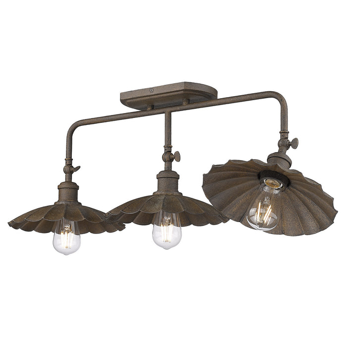 Golden 3124-BA3 DR Three Light Bath Vanity, Dark Rust