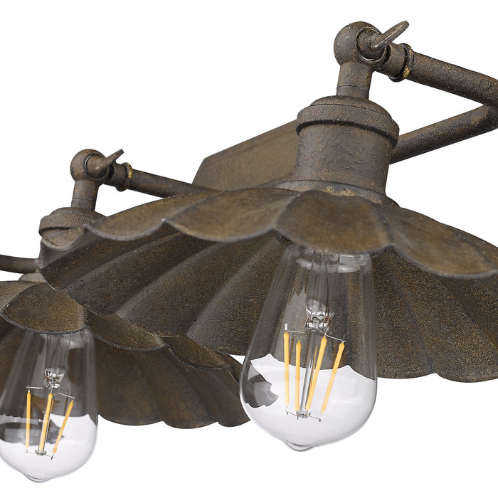 Golden 3124-BA3 DR Three Light Bath Vanity, Dark Rust