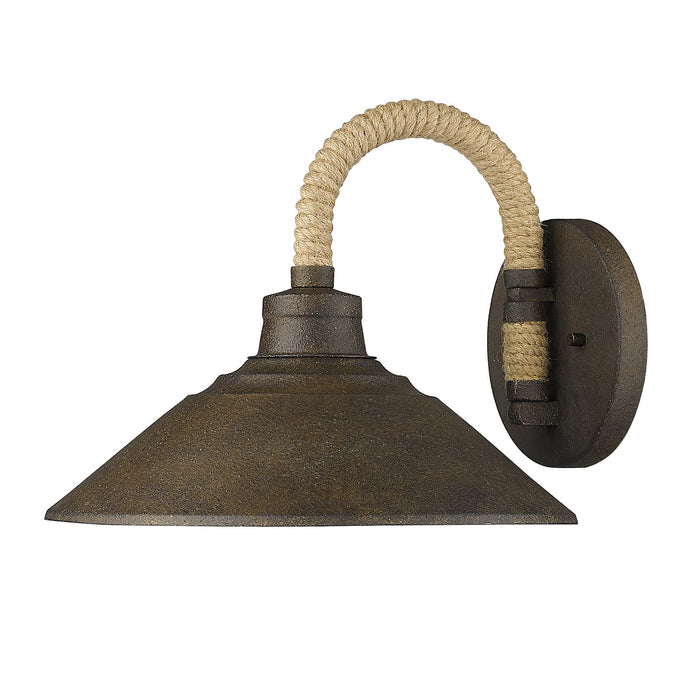 Golden 3318-1W DR One Light Wall Sconce, Dark Rust