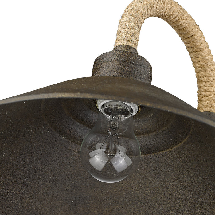 Golden 3318-1W DR One Light Wall Sconce, Dark Rust