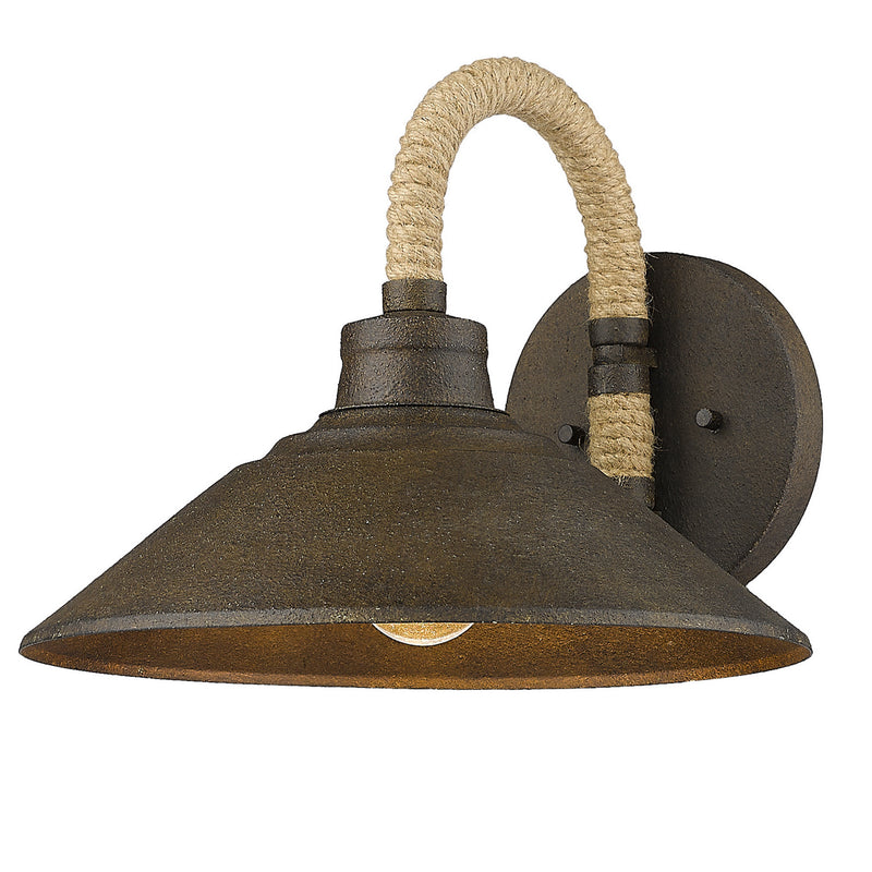 Golden 3318-1W DR One Light Wall Sconce, Dark Rust