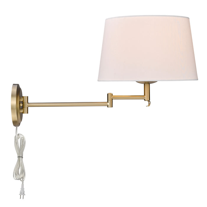 Golden 3692-A1W BCB-MWS One Light Wall Sconce, Brushed Champagne Bronze