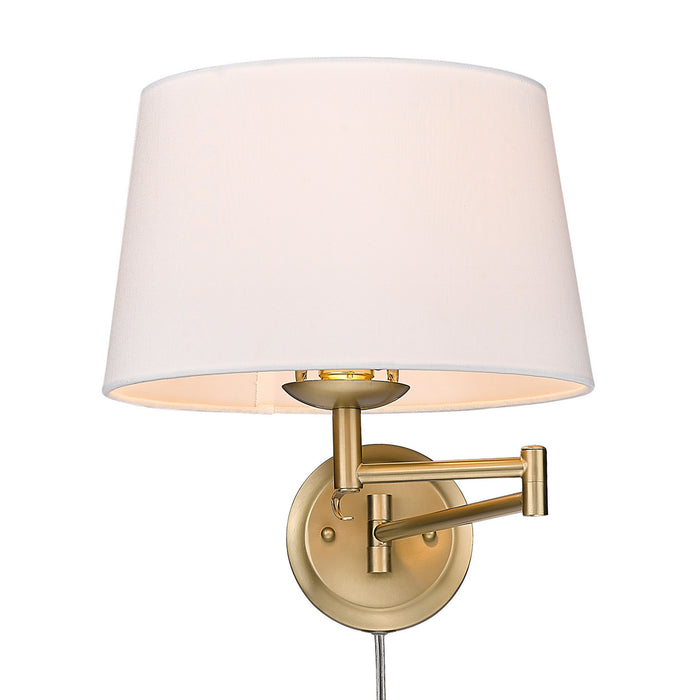 Golden 3692-A1W BCB-MWS One Light Wall Sconce, Brushed Champagne Bronze