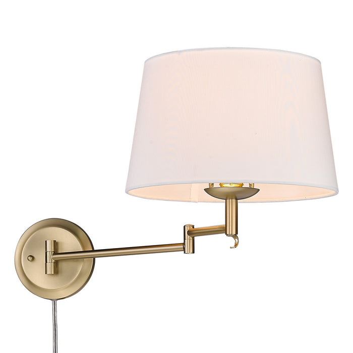 Golden 3692-A1W BCB-MWS One Light Wall Sconce, Brushed Champagne Bronze