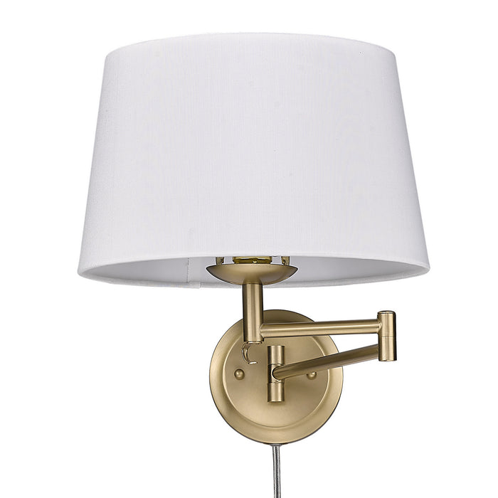 Golden 3692-A1W BCB-MWS One Light Wall Sconce, Brushed Champagne Bronze