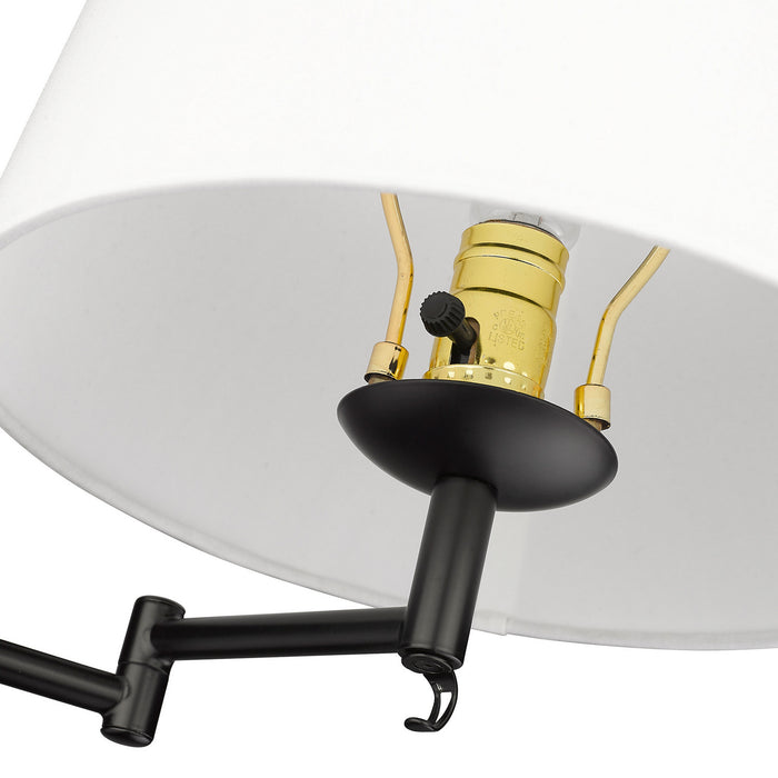 Golden 3692-A1W BLK-MWS One Light Wall Sconce, Matte Black