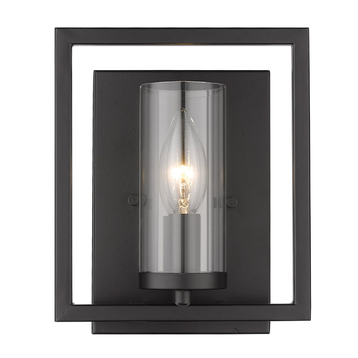 Golden 6068-1W BLK One Light Wall Sconce, Matte Black