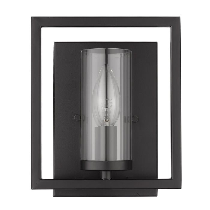 Golden 6068-1W BLK One Light Wall Sconce, Matte Black