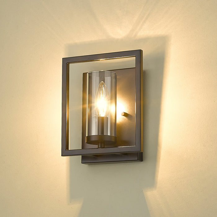 Golden 6068-1W BLK One Light Wall Sconce, Matte Black