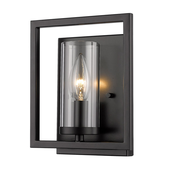 Golden 6068-1W BLK One Light Wall Sconce, Matte Black
