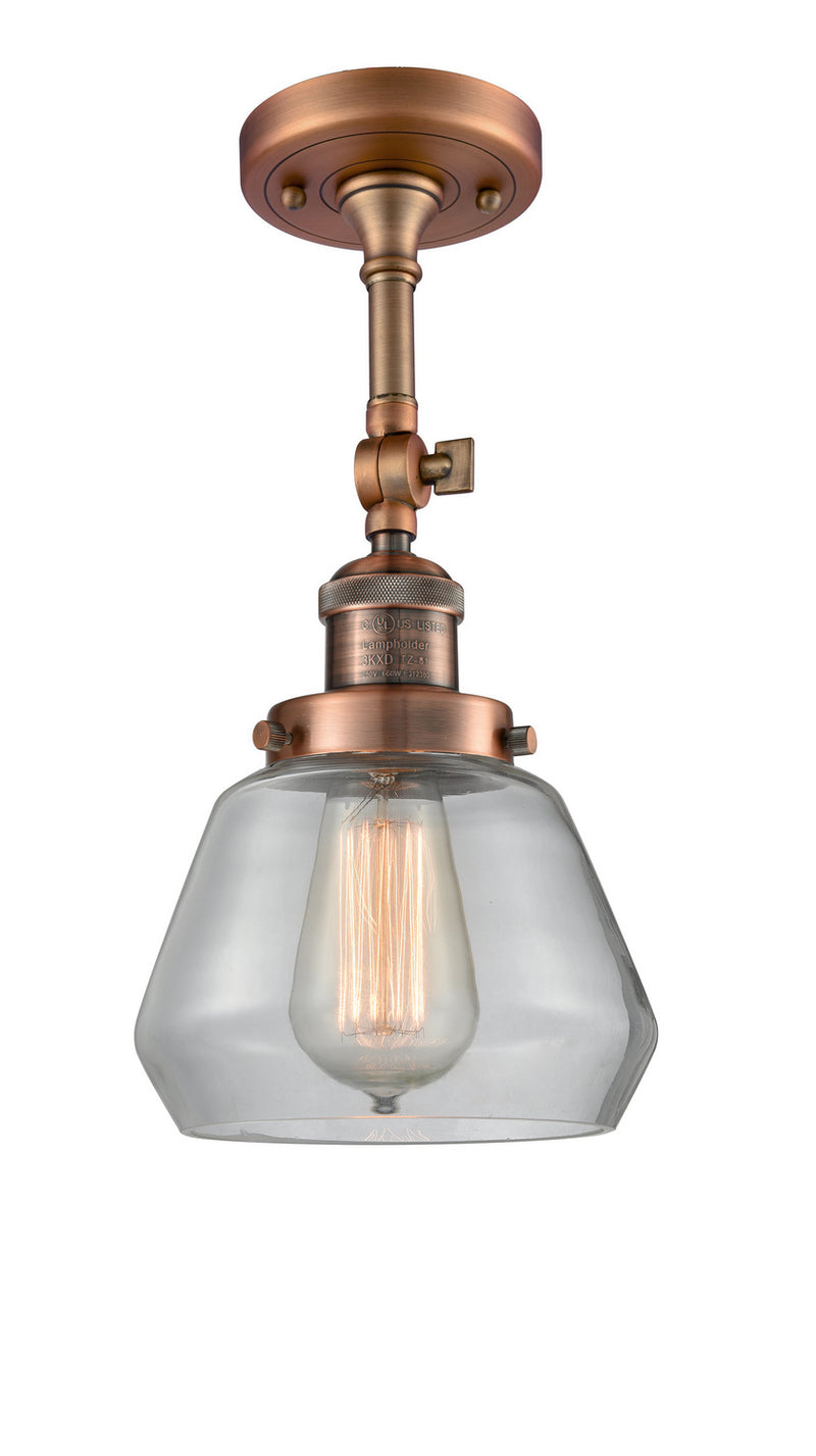 Innovations 201F-AC-G172-LED LED Semi-Flush Mount, Antique Copper