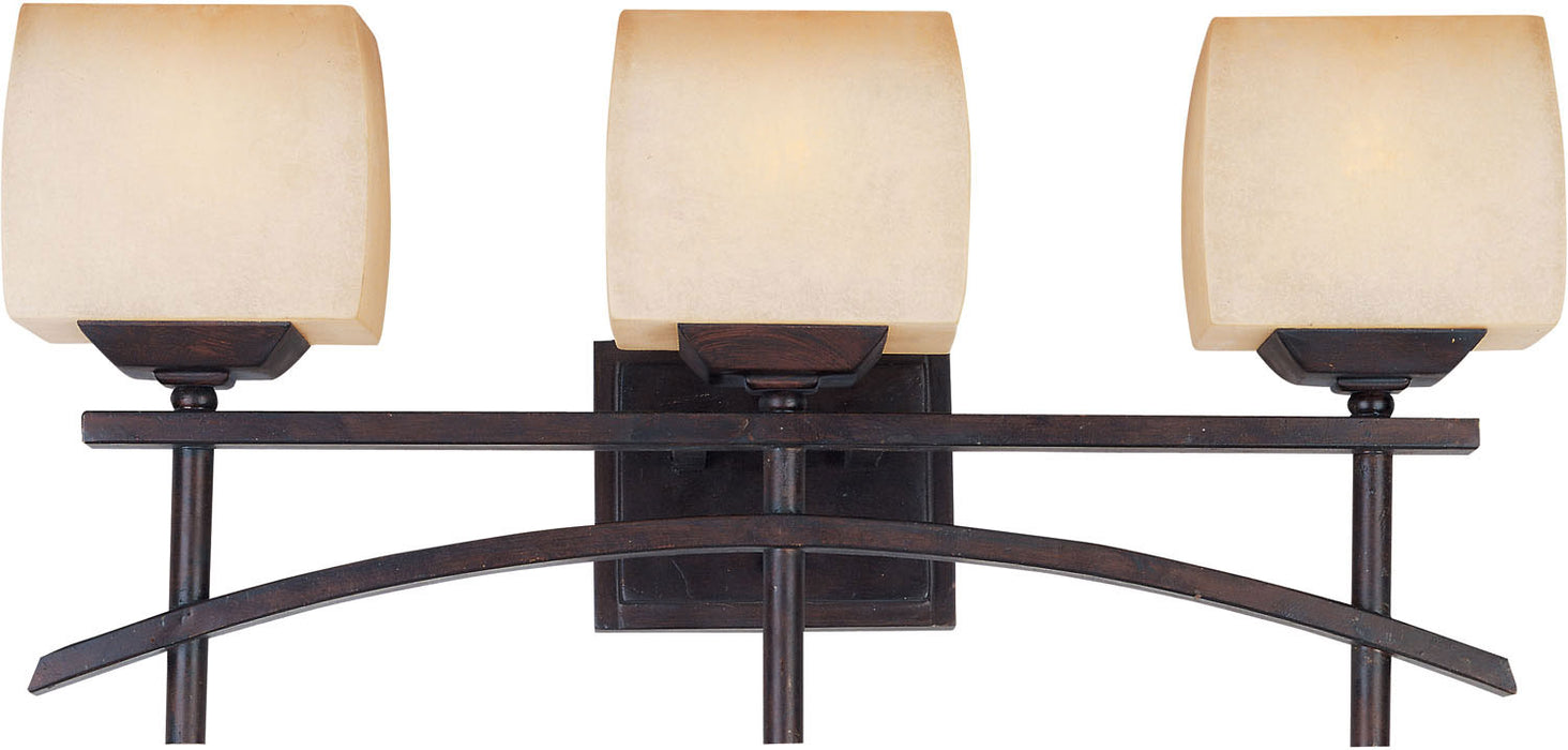 Maxim 10993WSRC Three Light Bath Vanity, Roasted Chestnut