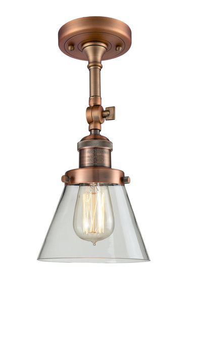 Innovations 201F-AC-G62-LED LED Semi-Flush Mount, Antique Copper